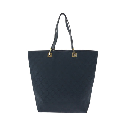 GUCCI Tote Bag 002 1098 GG canvas Black GoldMetal Tote Bag Shoulder Bag Women Used Authentic