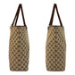 GUCCI Tote Bag 31243 GG canvas, leather Beige brown Tote Bag Shoulder Bag Women Used Authentic