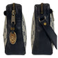 GUCCI business bag GG Supreme Canvas Gray Navy Gold Metal Sherry line