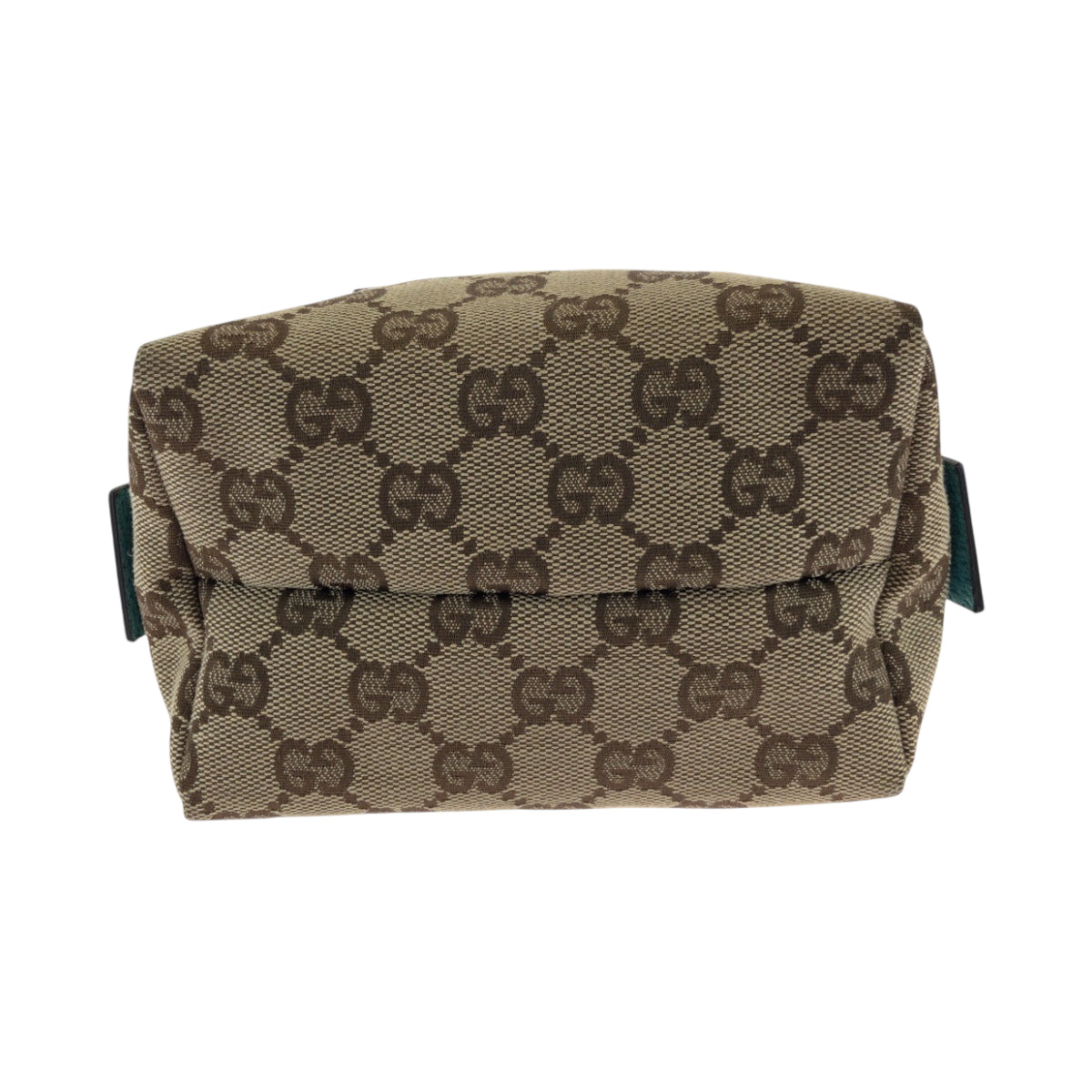 GUCCI Handbag 124541 GG canvas Beige Turquoise Blue Blue Metal Handbag mini bag Women Used Authentic