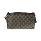 GUCCI Shoulder Bag 89 02 018 GG Supreme Canvas Beige Brown Gold Metal Shoulder Bag pochette Old Gucci Shelly Line Women Used Authentic