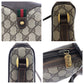 GUCCI Shoulder Bag 89 02 018 GG Supreme Canvas Beige Brown Gold Metal Shoulder Bag pochette Old Gucci Shelly Line Women Used Authentic