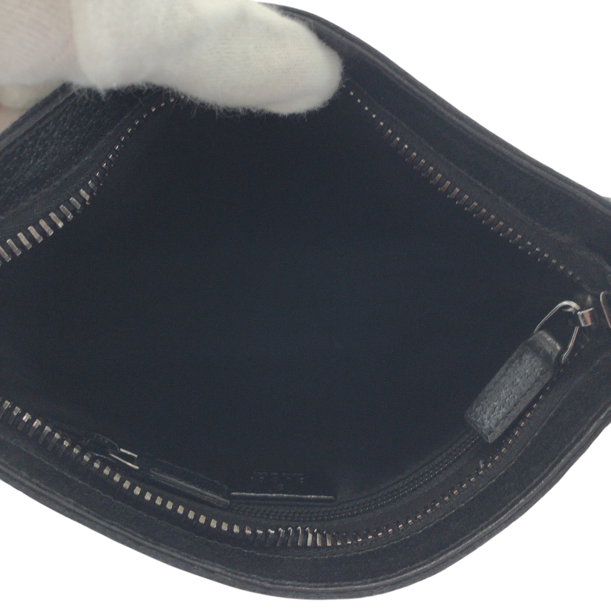 GUCCI Shoulder Bag 122793 GG canvas Black SilverMetal Shoulder Bag pochette Women Used Authentic