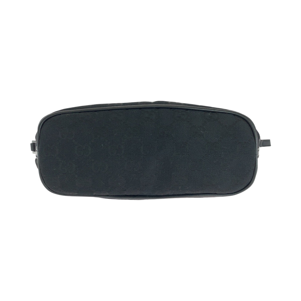 GUCCI Handbag 07198 GG canvas Black SilverMetal Handbag accessory pouch Women Used Authentic