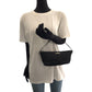 GUCCI Handbag 07198 GG canvas Black SilverMetal Handbag accessory pouch Women Used Authentic