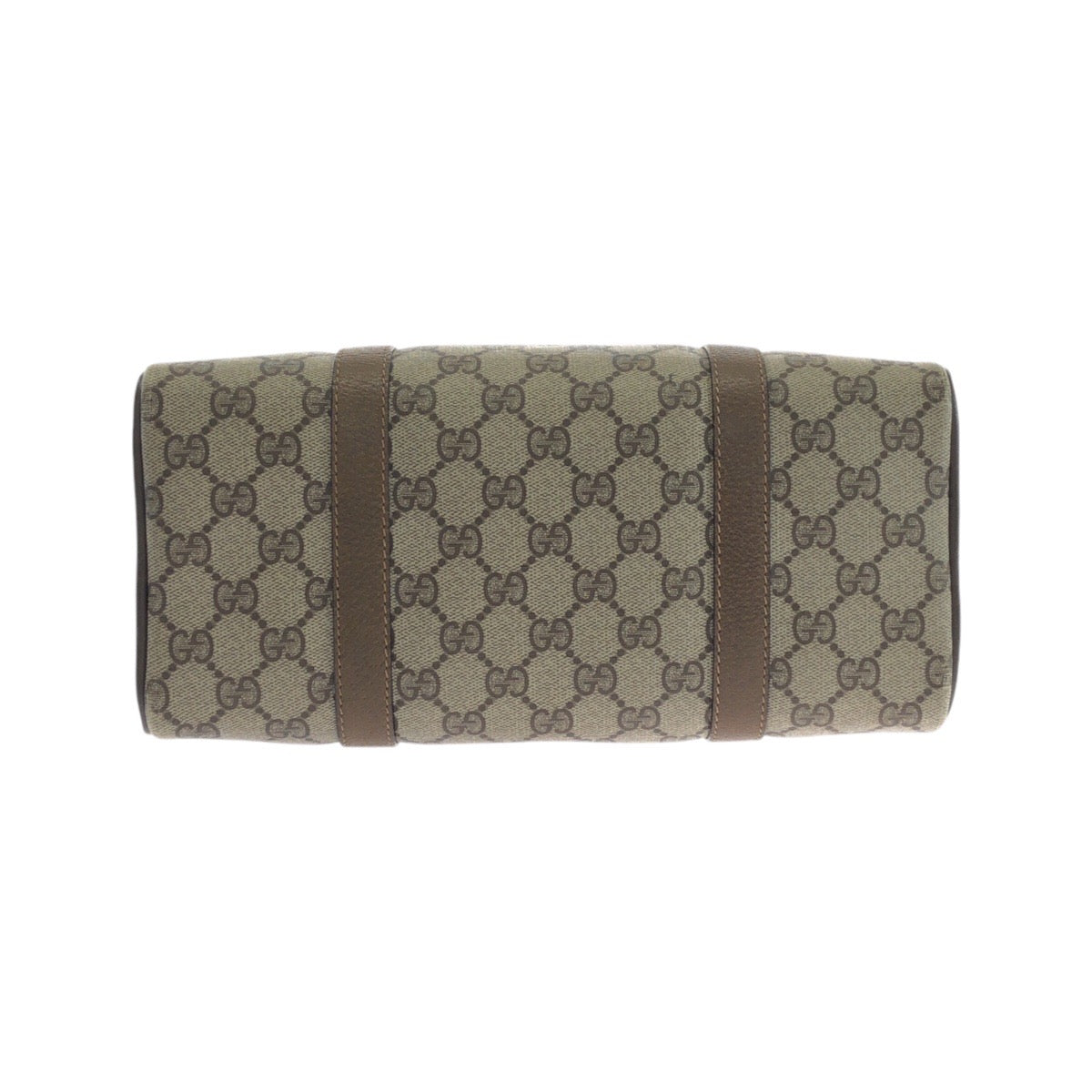 GUCCI Handbag 39.02.006 GG Supreme canvas, leather Beige Brown Gold Metal Handbag Boston Duffel bag Sherry Line Old Gucci Women Used Authentic