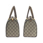 GUCCI Handbag 39.02.006 GG Supreme canvas, leather Beige Brown Gold Metal Handbag Boston Duffel bag Sherry Line Old Gucci Women Used Authentic