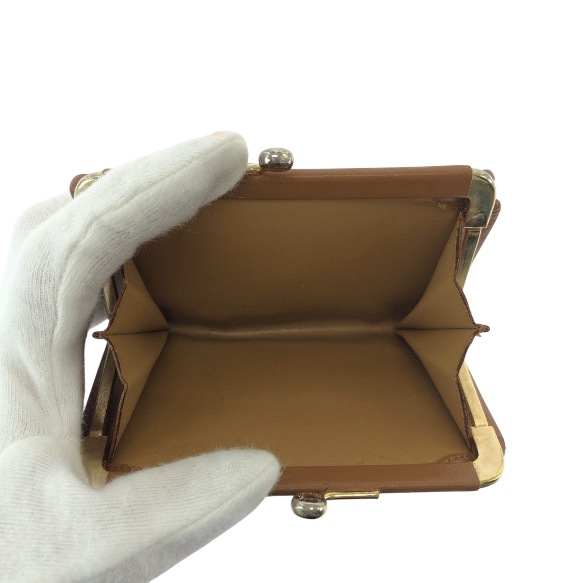CELINE Tri-fold wallet PVC Brown Gold Metal Purse Folding Wallet Compact Wallet Macadam Pattern Women Used Authentic