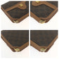 CELINE Tri-fold wallet PVC Brown Gold Metal Purse Folding Wallet Compact Wallet Macadam Pattern Women Used Authentic