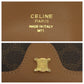 CELINE Tri-fold wallet PVC Brown Gold Metal Purse Folding Wallet Compact Wallet Macadam Pattern Women Used Authentic
