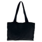 PRADA Tote Bag Nylon Black SilverMetal Tote Bag Shoulder Bag Unisex Test Triangle With logo Women Used Authentic