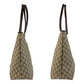 GUCCI Tote Bag 114288 GG Supreme canvas, leather Beige brown Tote Bag Shoulder Bag Women Used Authentic