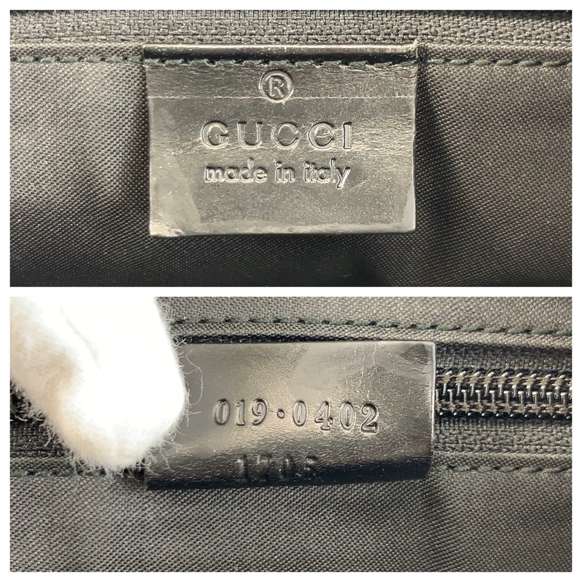 GUCCI Tote Bag 019 0402 GG canvas, leather Black black Tote Bag Shoulder Bag Sherry line Women Used Authentic