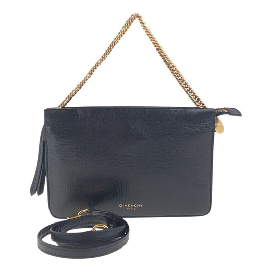 Givenchy Shoulder Bag leather Black GoldMetal
