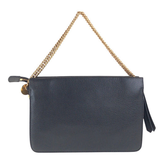 Givenchy Shoulder Bag leather Black GoldMetal