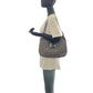 FENDI Shoulder Bag canvas Navy SilverMetal Zucchino