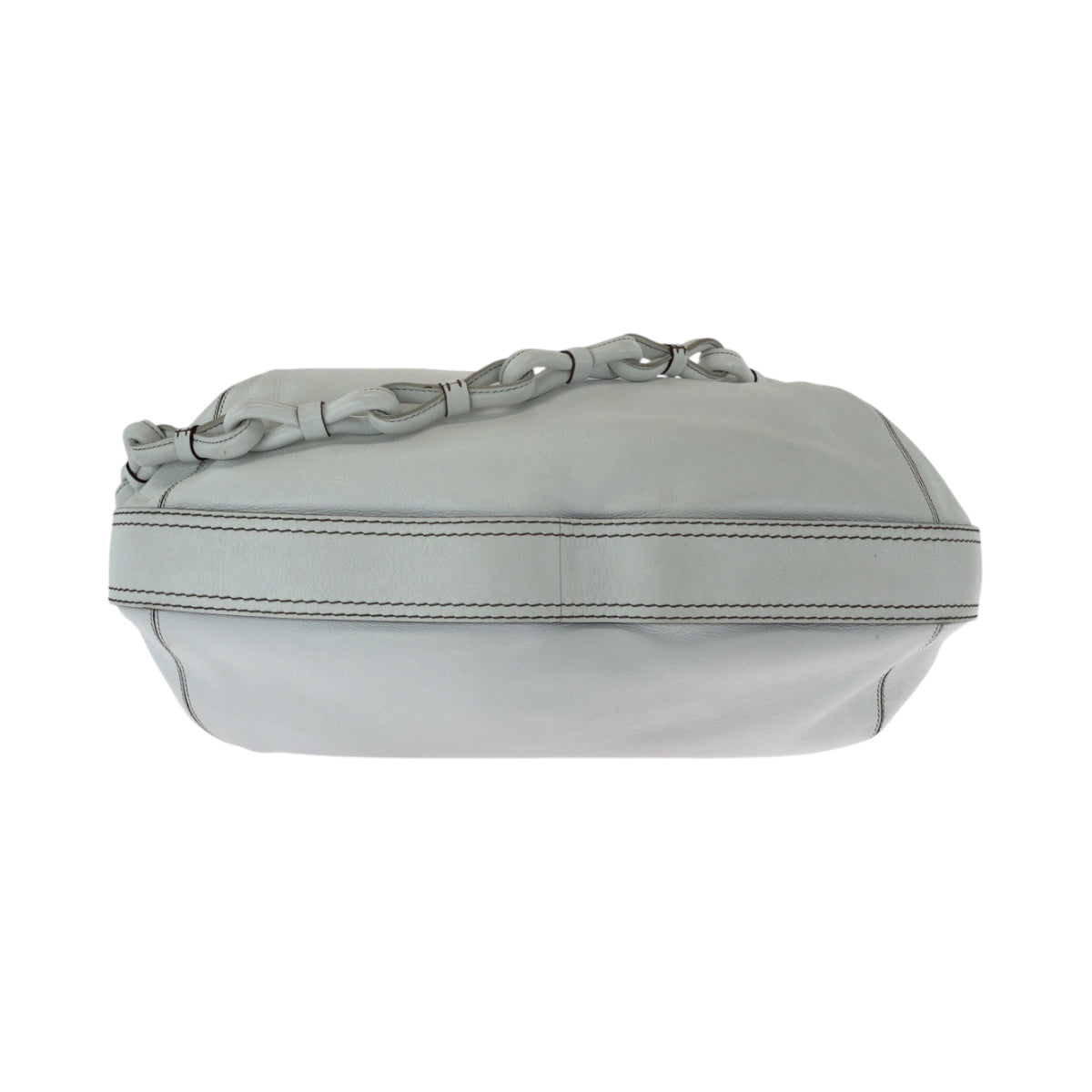 LOEWE Shoulder Bag leather White SilverMetal Shoulder Bag Tote Bag Handbag 2way fiesta Women Used Authentic