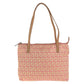 FENDI Tote Bag 2305 8BH021 028 Canvas, Leather Pink Beige Gold Metal Tote Bag Shoulder Bag Zucchino Women Used Authentic