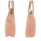 FENDI Tote Bag 2305 8BH021 028 Canvas, Leather Pink Beige Gold Metal Tote Bag Shoulder Bag Zucchino Women Used Authentic
