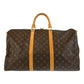 LOUIS VUITTON Boston Duffel bag M41426 PVC, Leather Brown Gold Metal Boston Duffel bag Shoulder Bag 2way Monogram Keepall 50 bandouliere mens Used Authentic
