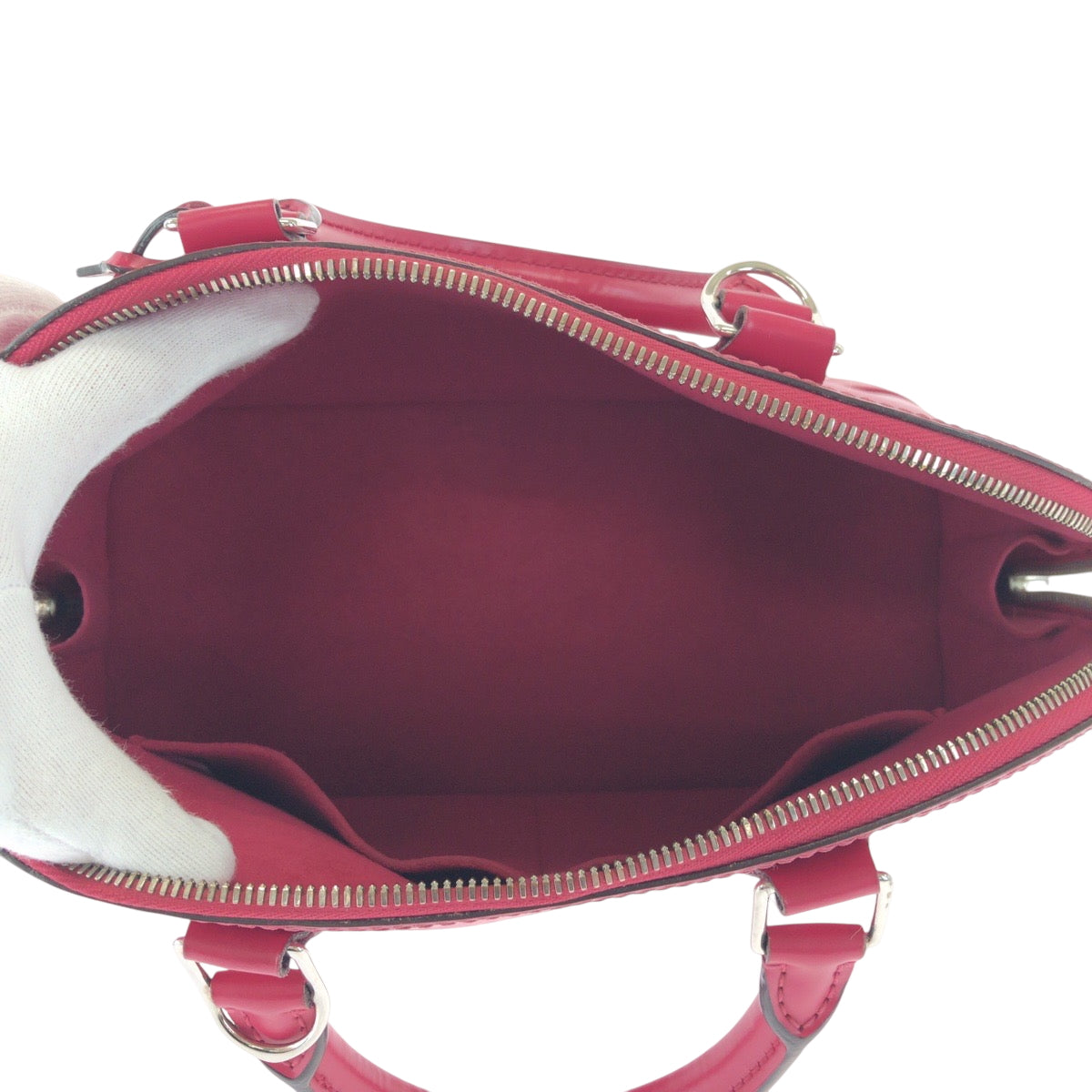 LOUIS VUITTON Handbag M40490 Epi Leather Fuchsia Pink SilverMetal Handbag Epi Alma Women Used Authentic