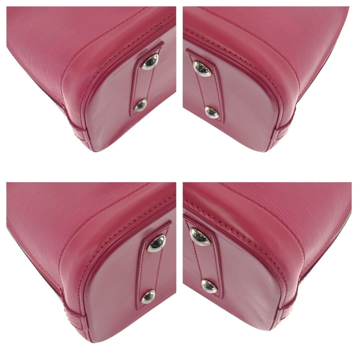 LOUIS VUITTON Handbag M40490 Epi Leather Fuchsia Pink SilverMetal Handbag Epi Alma Women Used Authentic