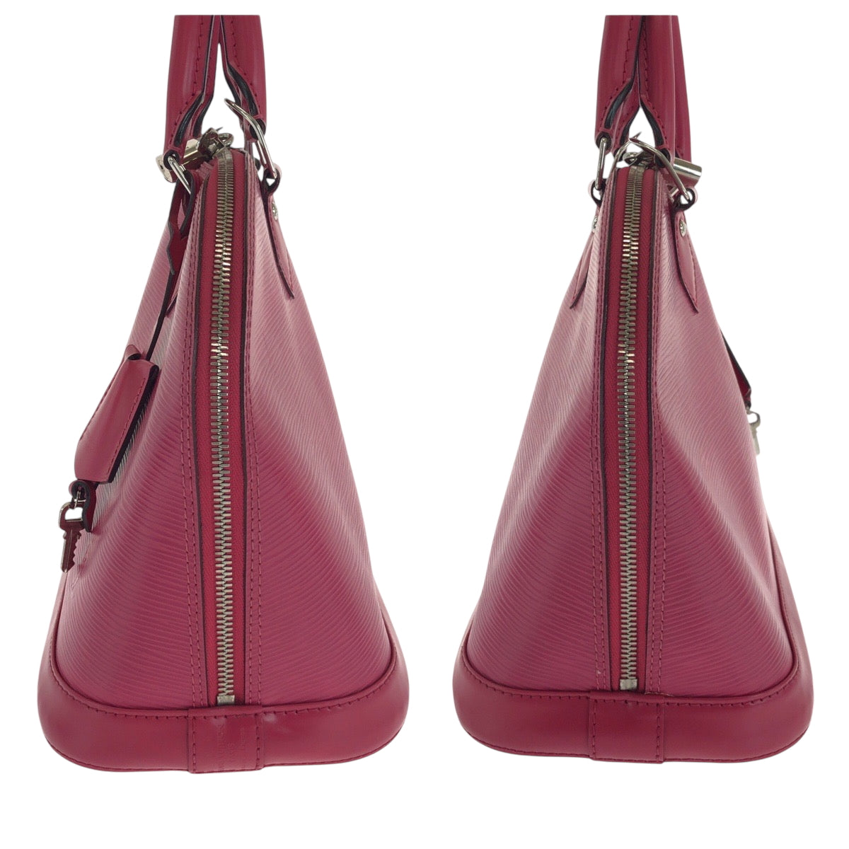 LOUIS VUITTON Handbag M40490 Epi Leather Fuchsia Pink SilverMetal Handbag Epi Alma Women Used Authentic