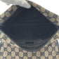 GUCCI Shoulder Bag 019 0375 GG canvas Beige Black Gold Metal Shoulder Bag Messenger bag Women Used Authentic