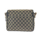 GUCCI Shoulder Bag 019 0375 GG canvas Beige Black Gold Metal Shoulder Bag Messenger bag Women Used Authentic