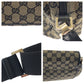 GUCCI Shoulder Bag 019 0375 GG canvas Beige Black Gold Metal Shoulder Bag Messenger bag Women Used Authentic