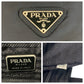 PRADA Tote Bag Nylon Black SilverMetal Tote Bag handbag Test Triangle With logo Women Used Authentic