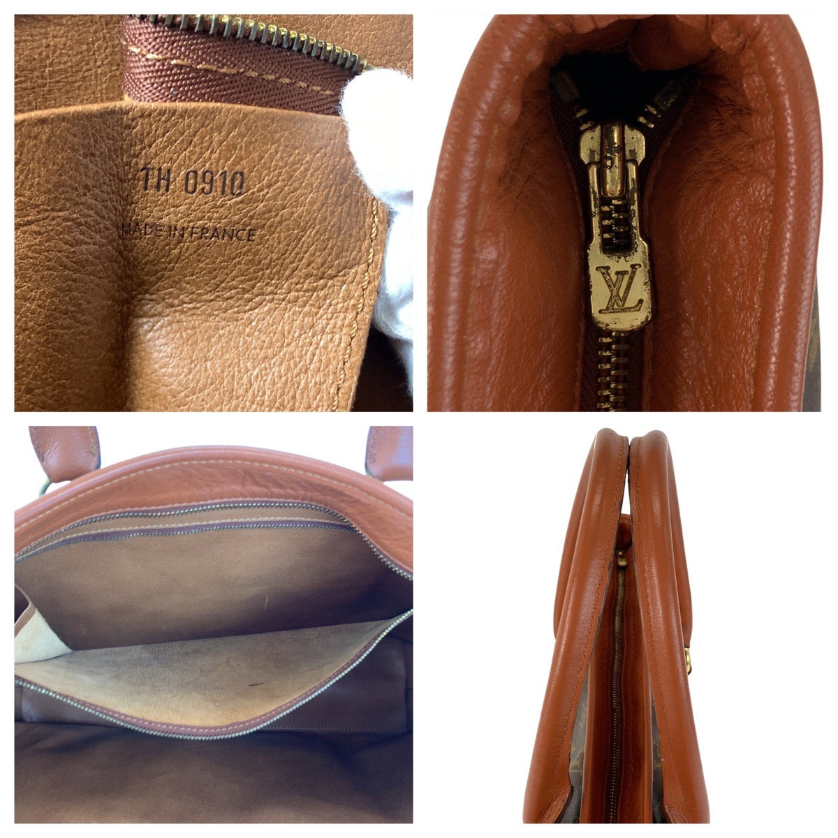 LOUIS VUITTON Tote Bag M42425 PVC, Leather Brown Gold Metal Tote Bag Shoulder Bag Monogram Weekend PM mens Used Authentic
