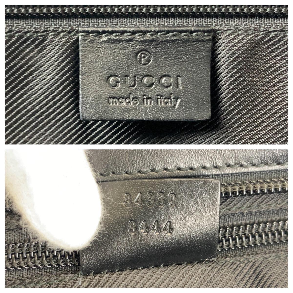 GUCCI Tote Bag 34339 GG canvas, leather Black SilverMetal Tote Bag Shoulder Bag Women Used Authentic