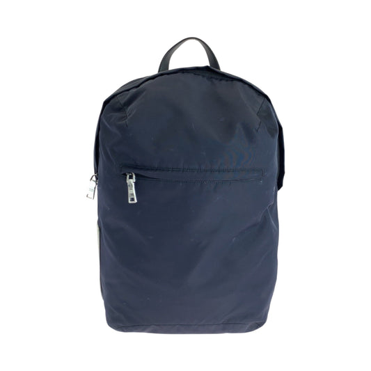 PRADA Backpack Nylon Navy SilverMetal Backpack Backpack Test mens Used Authentic