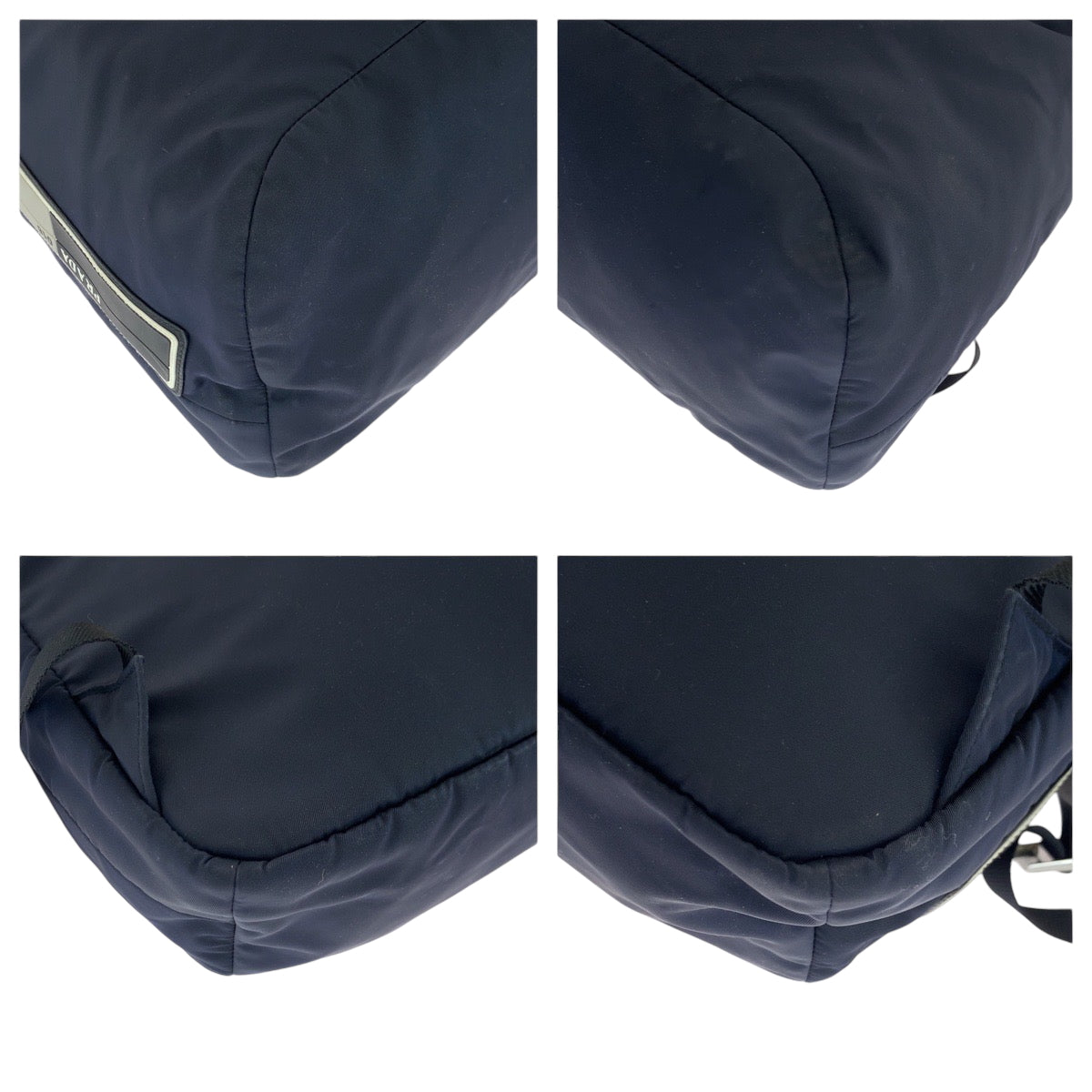 PRADA Backpack Nylon Navy SilverMetal Backpack Backpack Test mens Used Authentic