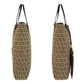 FENDI Tote Bag 8BH006 Canvas, Leather Beige brown Tote Bag handbag Zucchino Women Used Authentic