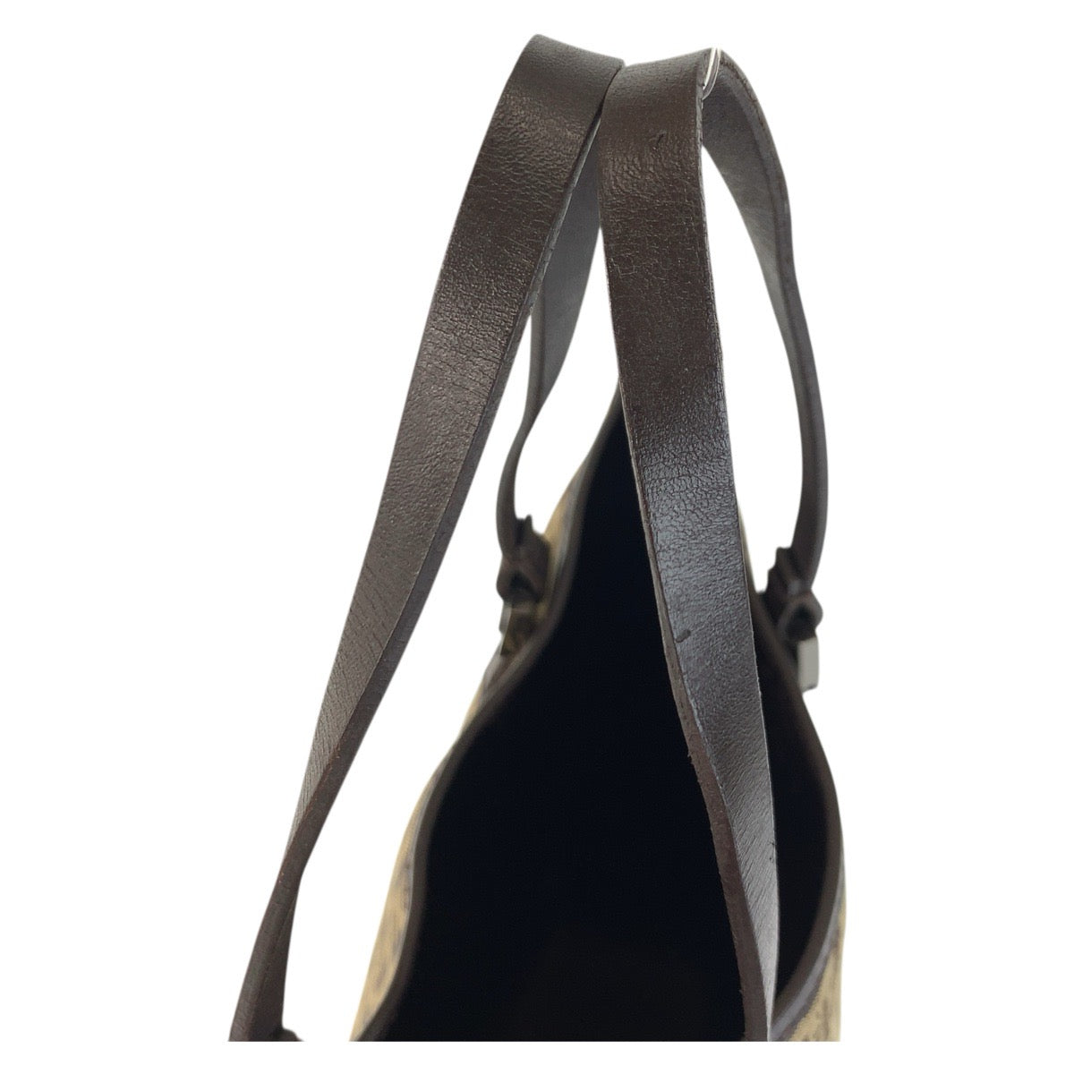 FENDI Tote Bag 8BH006 Canvas, Leather Beige brown Tote Bag handbag Zucchino Women Used Authentic