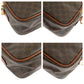 CELINE Shoulder Bag PVC Dark Brown Brown Gold Metal Shoulder Bag Vanity Bag 2way Macadam Women Used Authentic