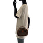 CELINE Shoulder Bag PVC Dark Brown Brown Gold Metal Shoulder Bag Vanity Bag 2way Macadam Women Used Authentic