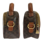 CELINE Shoulder Bag PVC Dark Brown Brown Gold Metal Shoulder Bag Vanity Bag 2way Macadam Women Used Authentic