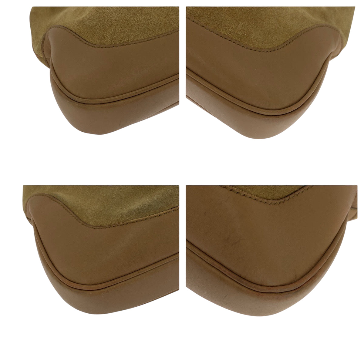 GUCCI Shoulder Bag 001 3306 Suede, Leather Camel Brown SilverMetal Hobo Shoulder Bag Jackie Sherry Women Used Authentic