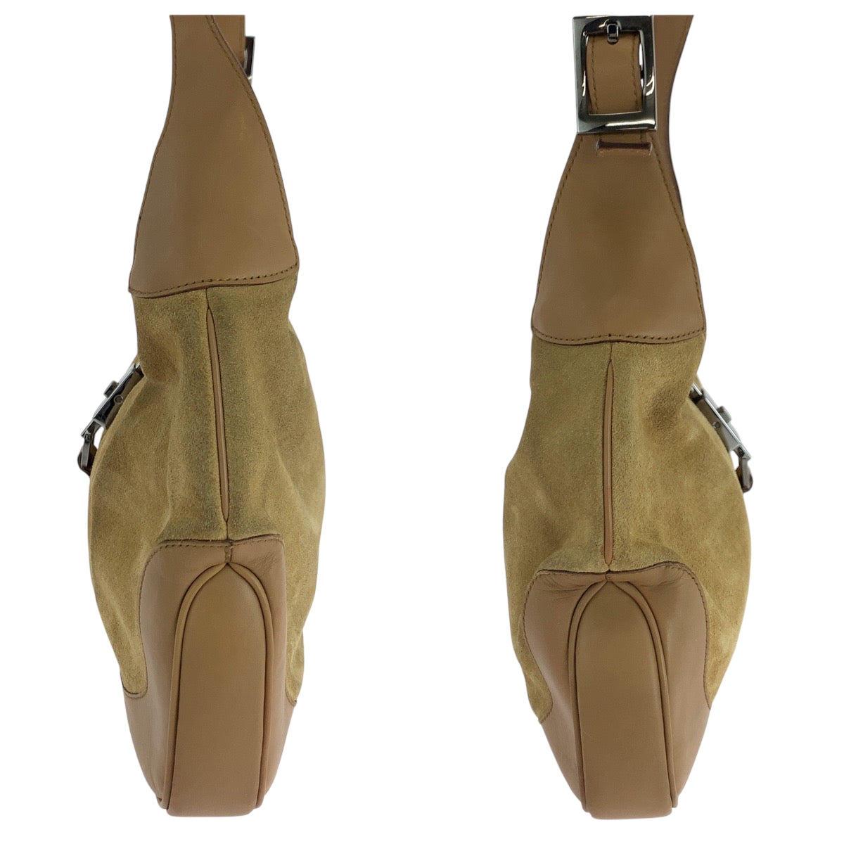 GUCCI Shoulder Bag 001 3306 Suede, Leather Camel Brown SilverMetal Hobo Shoulder Bag Jackie Sherry Women Used Authentic