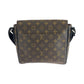 LOUIS VUITTON Shoulder Bag M40935 PVC Brown Black SilverMetal Shoulder Bag Monogram Macasa District PM Women Used Authentic