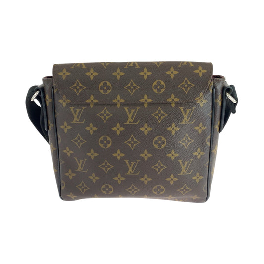 LOUIS VUITTON Shoulder Bag M40935 PVC Brown Black SilverMetal Shoulder Bag Monogram Macasa District PM Women Used Authentic