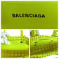 BALENCIAGA Shoulder Bag 678028 fabric Neon Yellow SilverMetal Shoulder Bag Tote Bag Handbag 2way Bistro XXS Basket bag Women Used Authentic