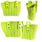 BALENCIAGA Shoulder Bag 678028 fabric Neon Yellow SilverMetal Shoulder Bag Tote Bag Handbag 2way Bistro XXS Basket bag Women Used Authentic