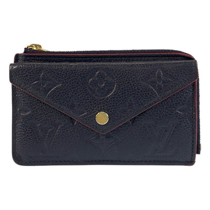 LOUIS VUITTON Coin case M69420 leather Marine Rouge Navy Gold Metal Coin case Card Case Monogram Unplant Porto Cult Recto Verso Women Used Authentic
