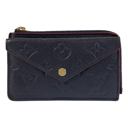 LOUIS VUITTON Coin case M69420 leather Marine Rouge Navy Gold Metal Coin case Card Case Monogram Unplant Porto Cult Recto Verso Women Used Authentic