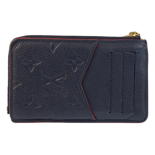 LOUIS VUITTON Coin case M69420 leather Marine Rouge Navy Gold Metal Coin case Card Case Monogram Unplant Porto Cult Recto Verso Women Used Authentic