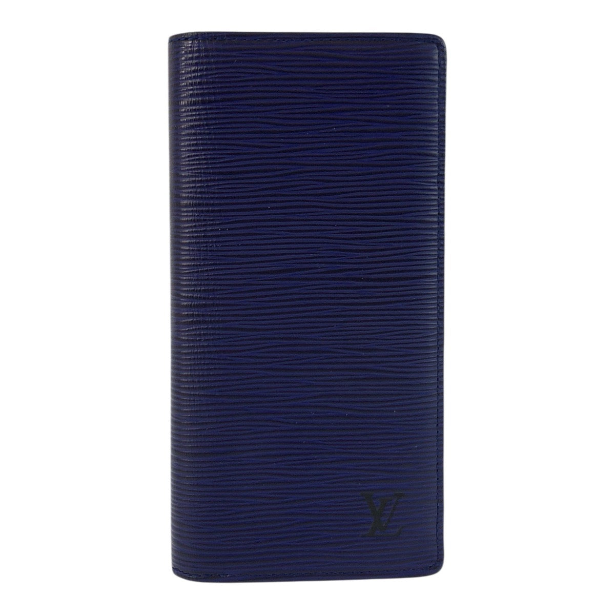 LOUIS VUITTON Long Wallet Purse M81371 leather Navy white Long Wallet Purse Epi Monogram Eclipse Portefeuille Braza mens Used Authentic